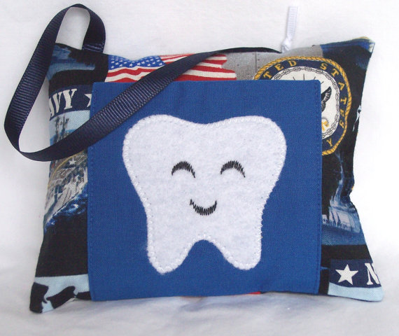Navy Military Tooth Fairy Pillow