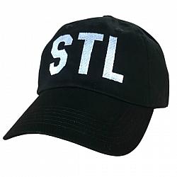 Black STL St. Louis Airport Code Ball Cap
