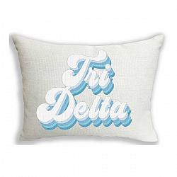 Delta Delta Delta Sorority Retro Pillow