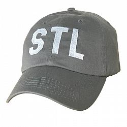Grey STL Airport Code Baseball Hat