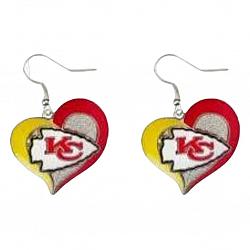 Kansas City Dangle Heart Earrings