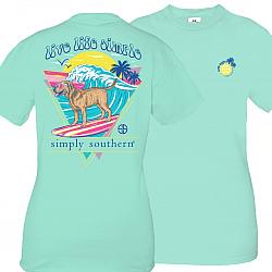 Simply Southern Surfing Dog Short Sleeve T Shirt