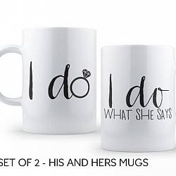 I Do What She Says Coffee Mug Set