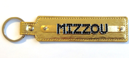 Mizzou Rhinestone Bling Key Chain