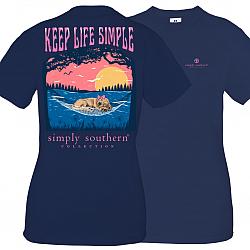 Simply Southern Keep Life Simple Dog on Hammock Shirt