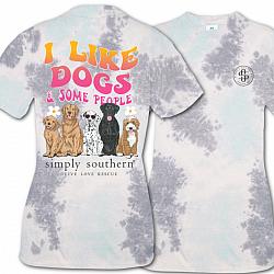 Simply Southern I Like Dogs and Some People T-Shirt