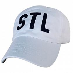 White STL St. Louis Airport Code Baseball Hat